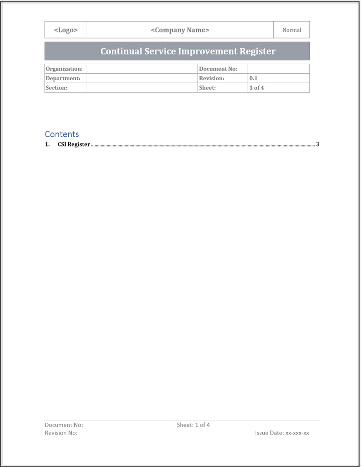 ISO 20000 Documentation Toolkit