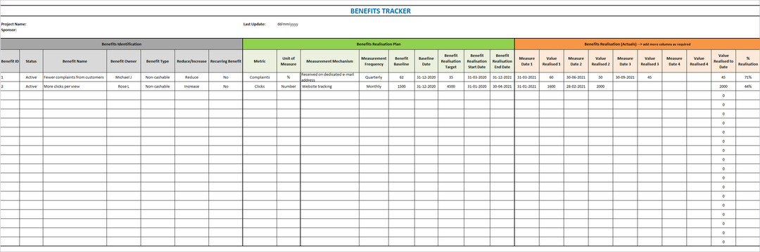 Benefit Tracker 