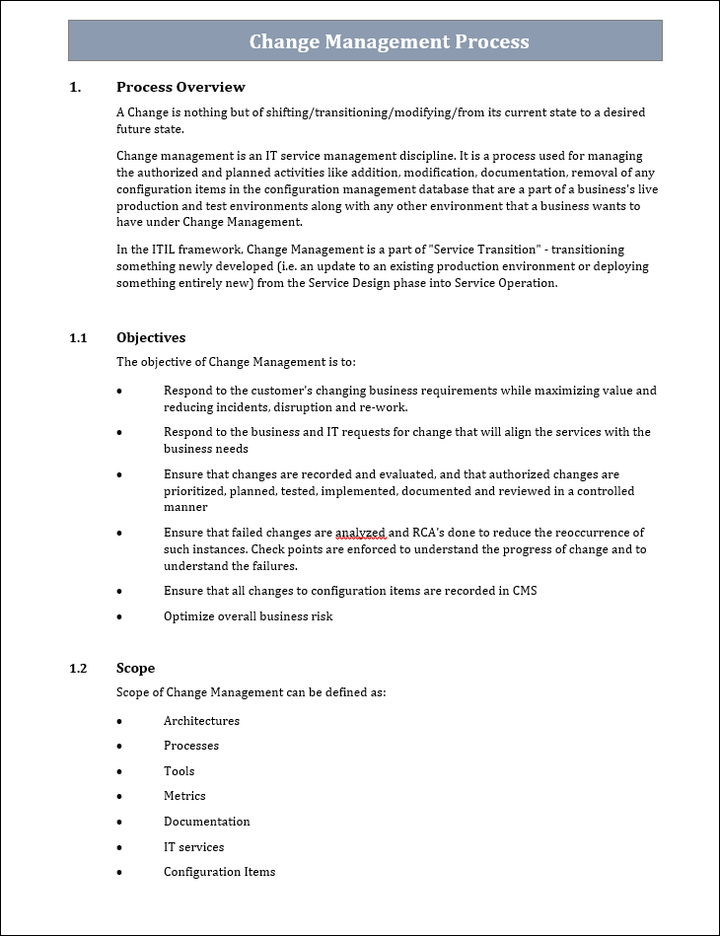 Overview of Change Management Process