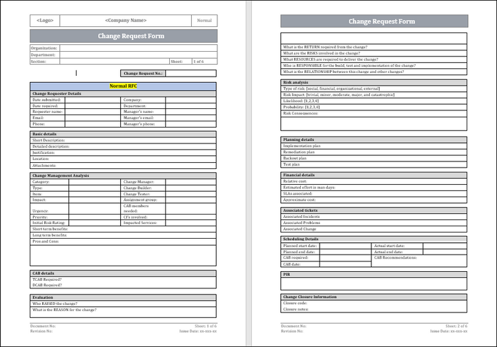 Change Request Form 