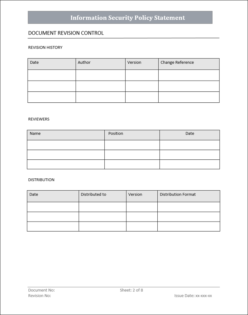 Information Security Policy Template