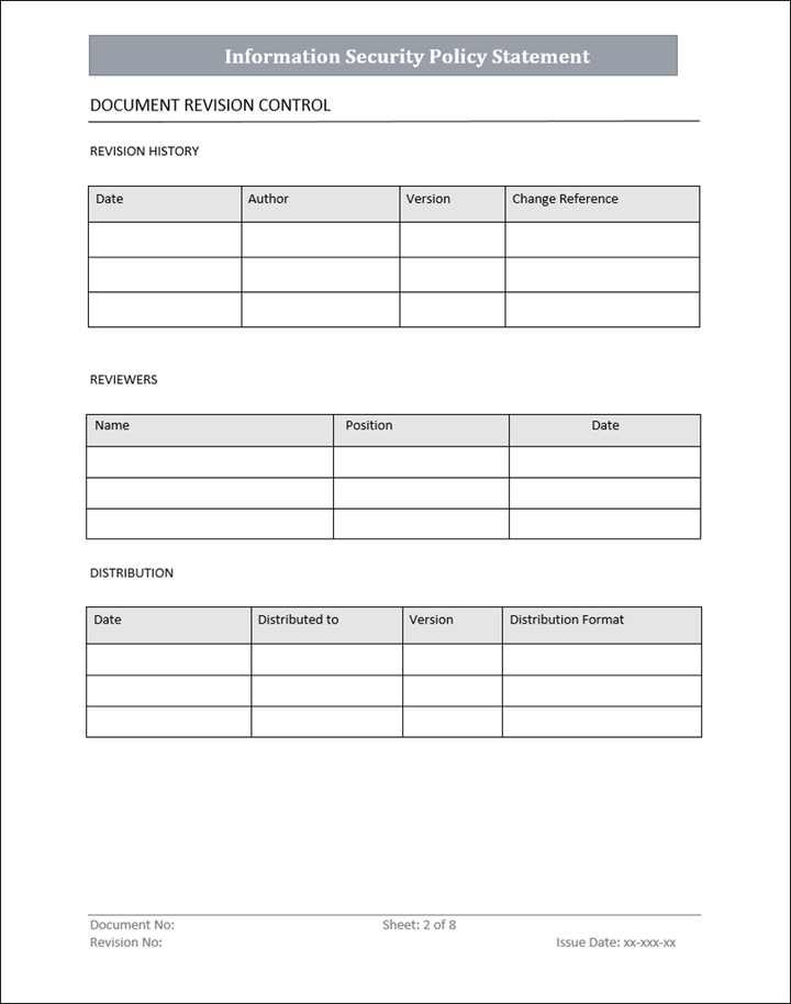 Information Security Policy Template