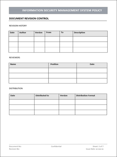 ISMS Policy Template