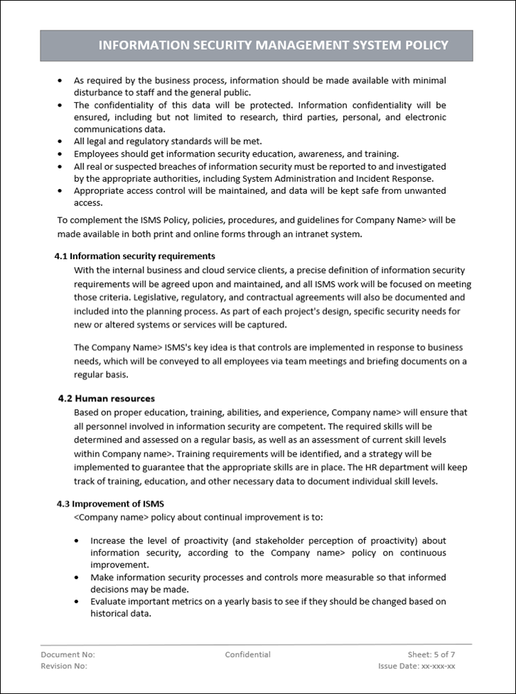 ISMS Information Security Policy