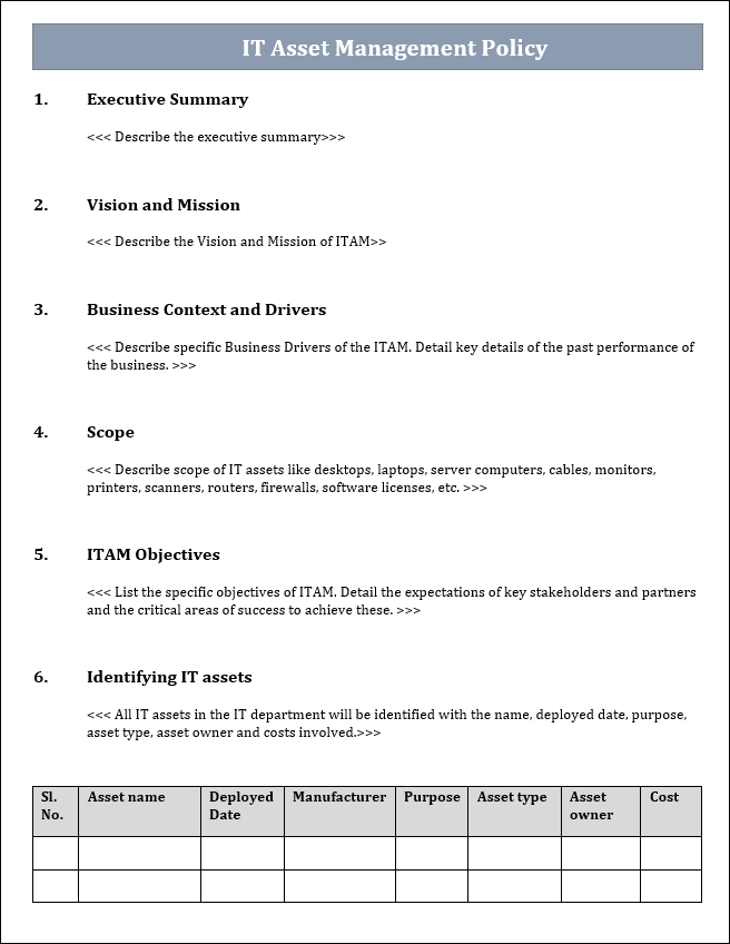 ITAM Policy