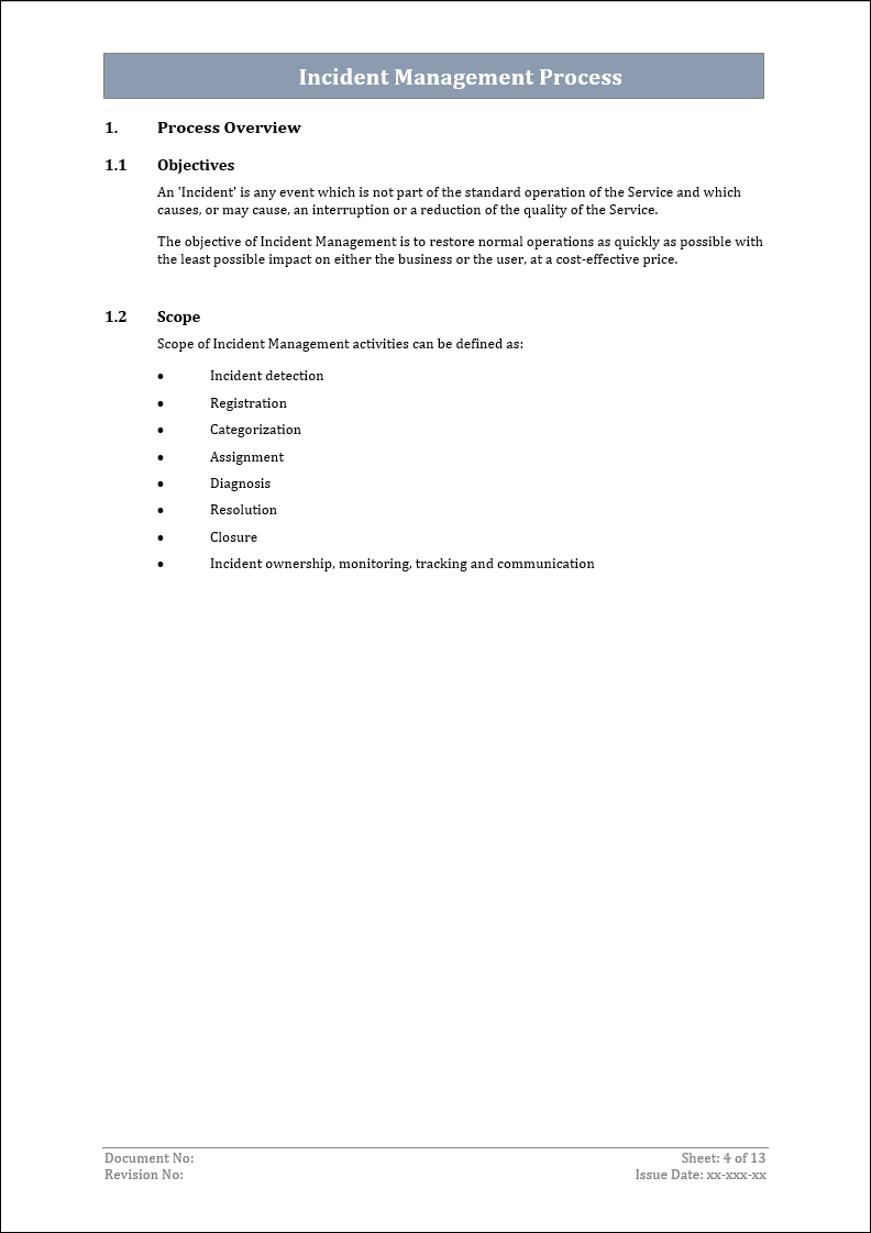 Incident Management Process Overview