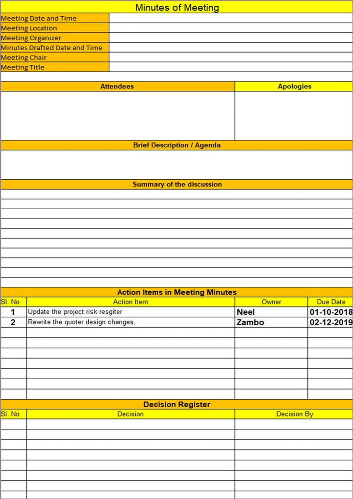 Meeting Templates (21 Templates)