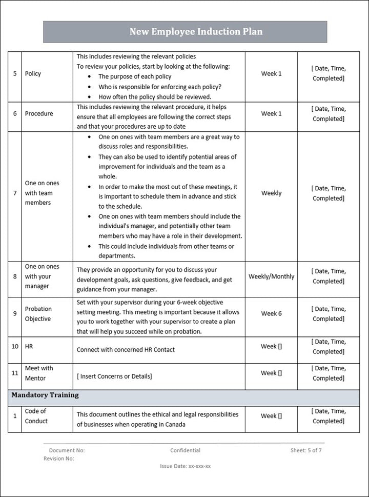 QMS New Employee Induction Bundle