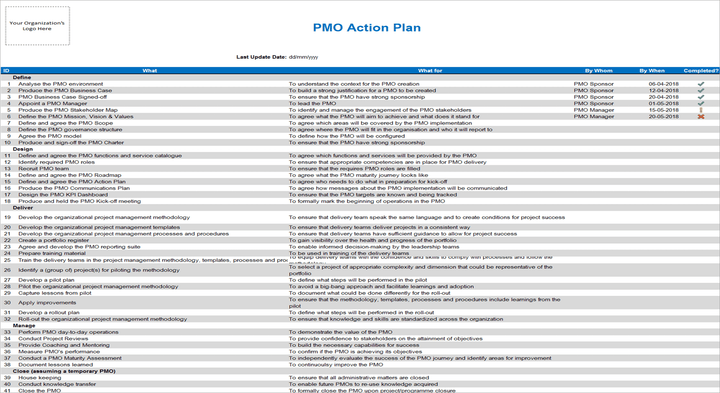 PMO Action Plan