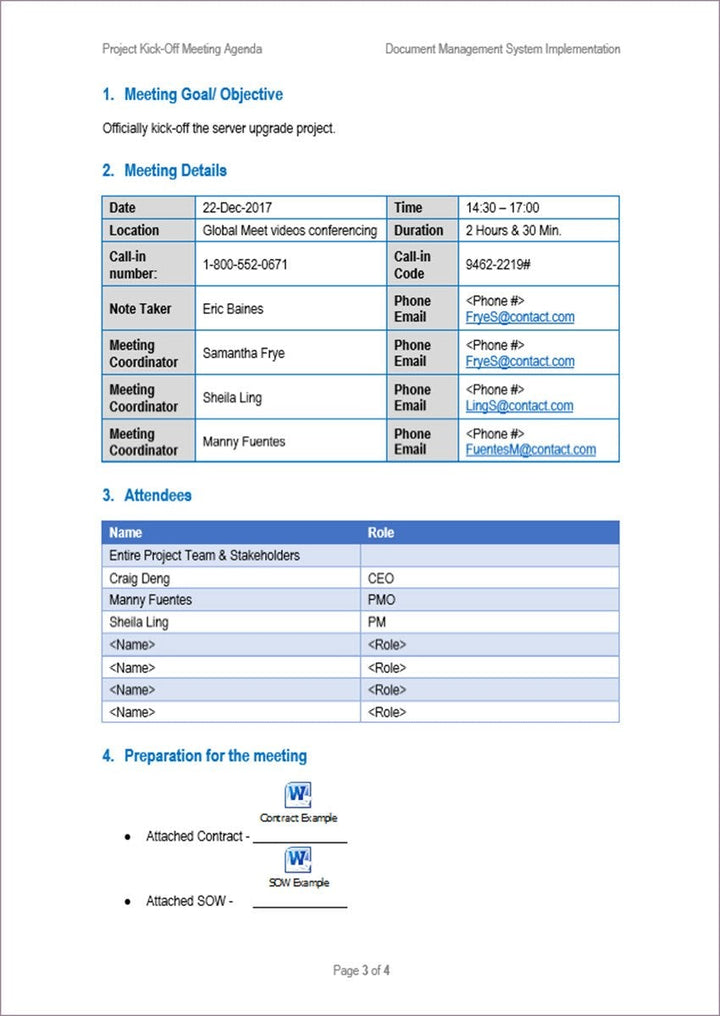 Meeting Templates (21 Templates)