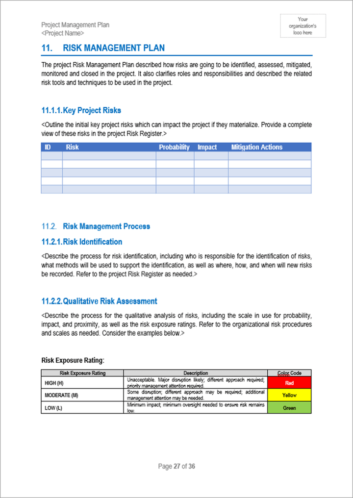 Risk Management Plan