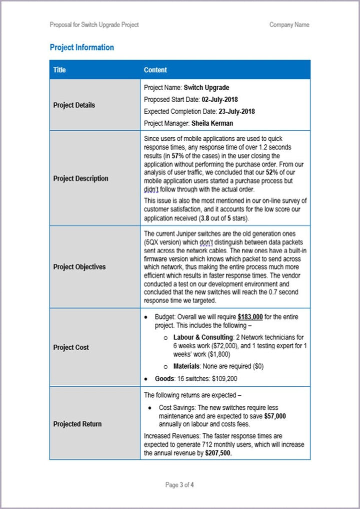 Project Outline Template