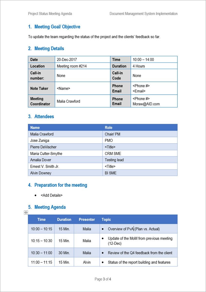 Meeting Templates (21 Templates)