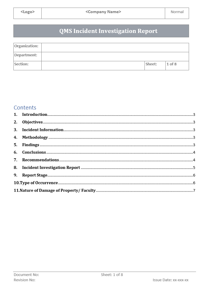 Incident Investigation Report