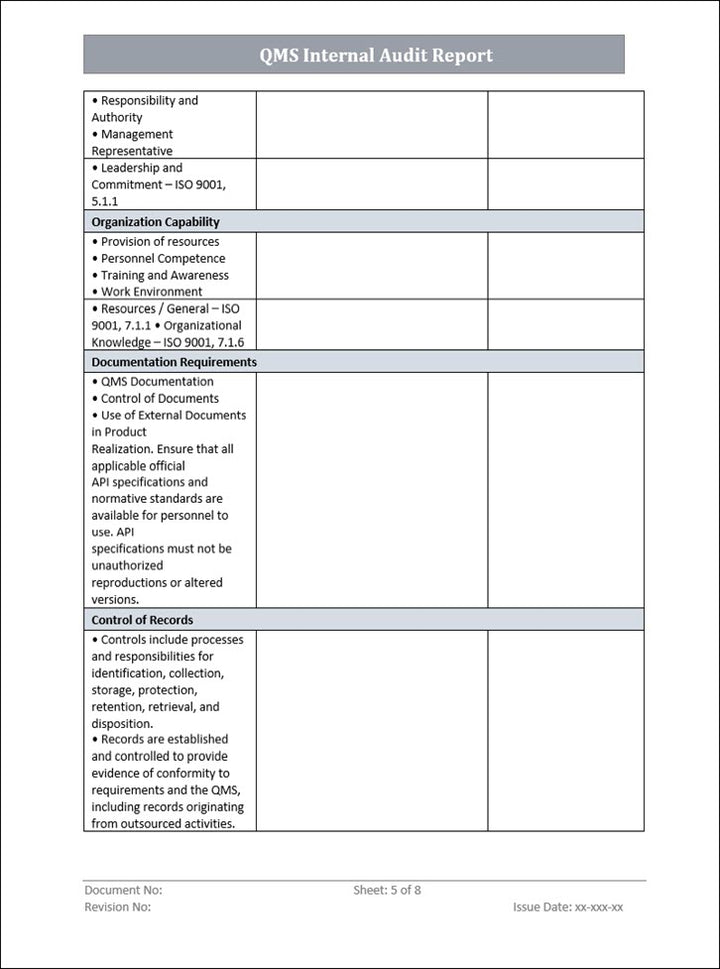 Internal Audit Report 