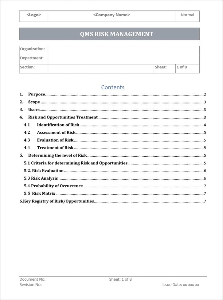 QMS Risk Management 