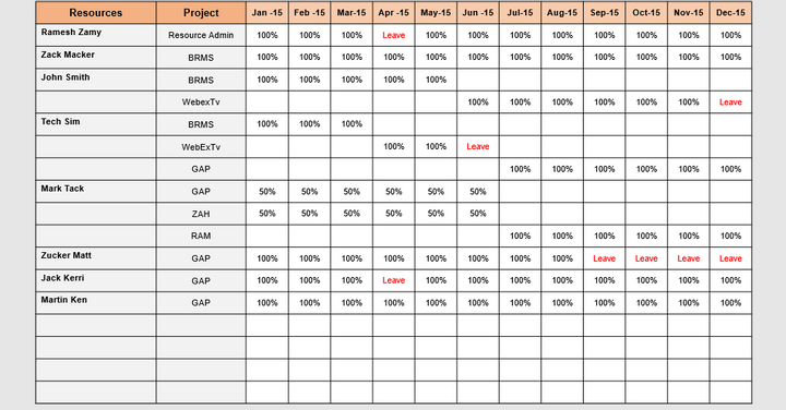 Resource Plan PPT Template