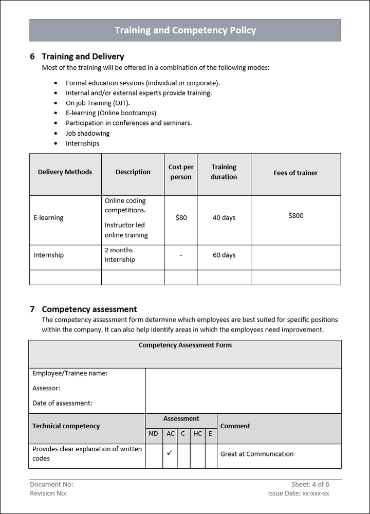 QMS Training and competency delivery