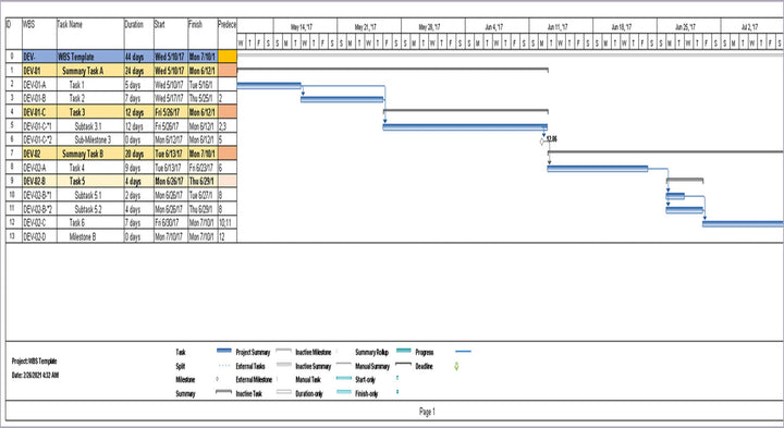 WBS MS Project Template