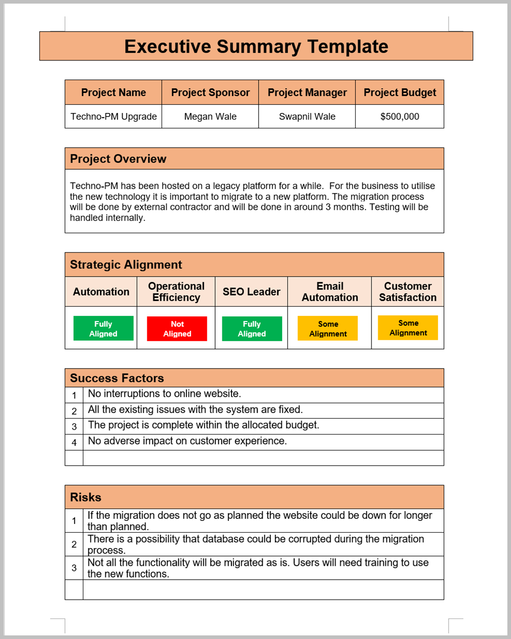 Executive Summary Report