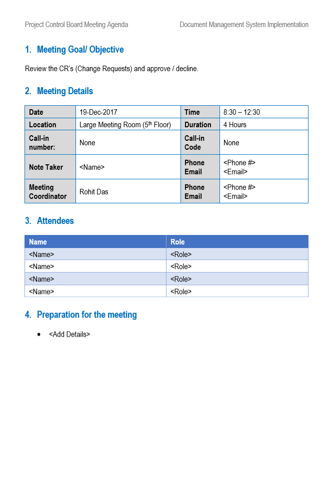 Meeting Templates (21 Templates)