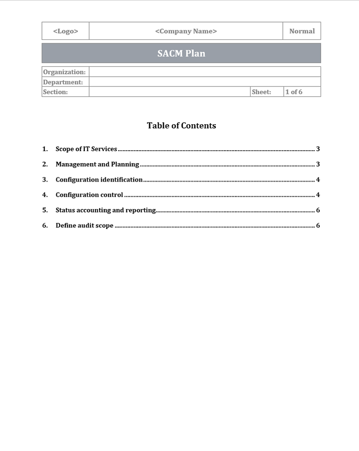 SACM Plan 